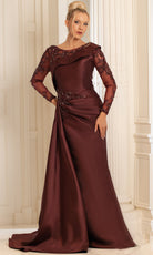 Terani Couture 252M5344 - Illusion Neckline Embroidered Gown - view 5