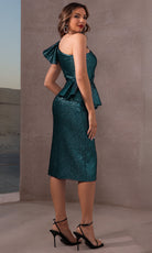 Terani Couture 252C5012 - One Shoulder Peplum Sheath Dress - view 4