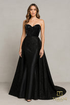 Terani Couture 252E5134 - Strapless Floral Embroidered Gown - designer prom dress at Silhouette Dresses