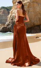 Terani Couture 252E5150 - One Shoulder Sheath Gown with Slit - view 5