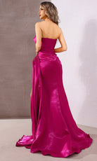 Terani Couture 252E5150 - One Shoulder Sheath Gown with Slit - view 4