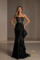 Terani Couture 252E5534 - Embroidered Tulle Sweetheart Evening Dress - designer mother of the bride dress at Silhouette Dress