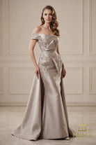Terani Couture 252M5309 - Off Shoulder Floral Embroidered Gown - view 10