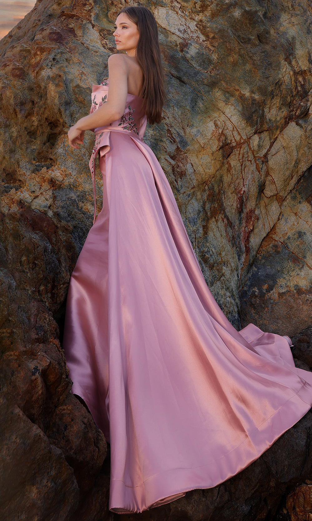 Terani Couture 252M5309 - Off Shoulder Floral Embroidered Gown - view 7