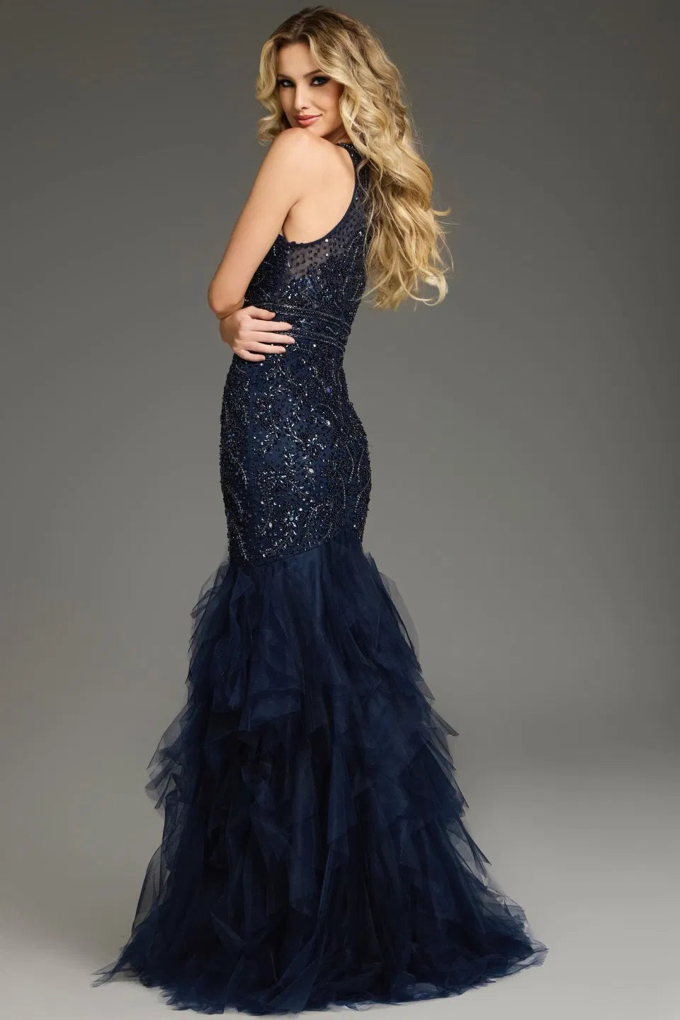 Jovani 25854 - Sleeveless Mermaid Prom Dress - view 5