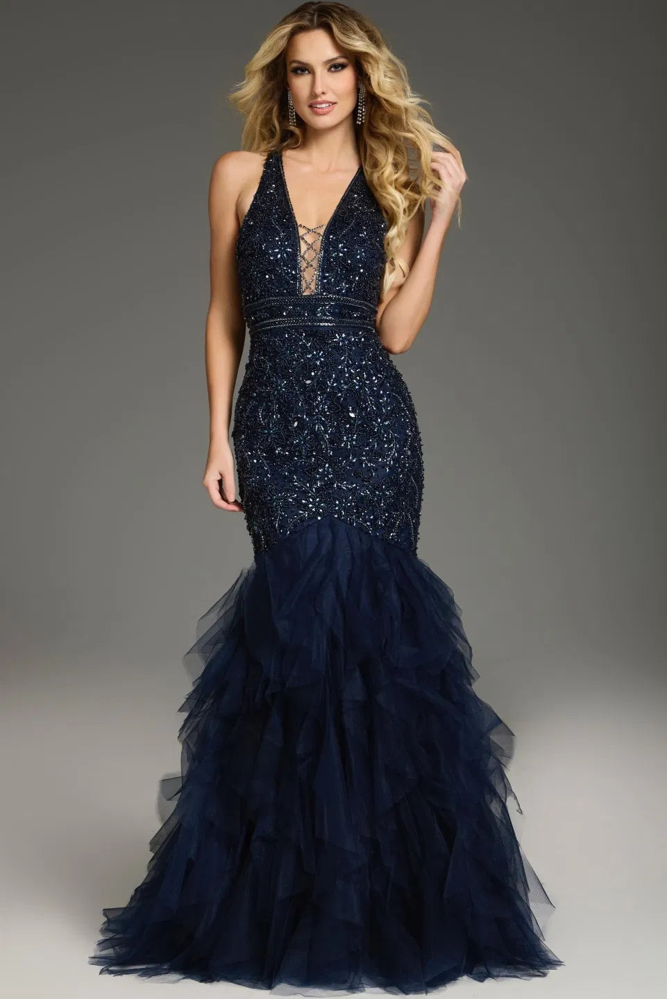 Jovani 25854 - Sleeveless Mermaid Prom Dress - view 4