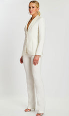 Jovani 25981 - Shawl Lapel Deep V-Neckline Pantsuit - view 4