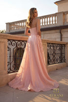 Terani Couture 261E6195 - Straight Neck Crepe Back Satin Dress - view 4