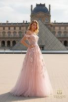 Terani Couture 261M6435 - Beaded Floral Off Shoulder Tulle Gown - view 4