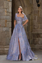 Terani Couture 261M6453 - Floral Jacquard A-Line Evening Gown - designer mother of the bride dress at Silhouette Dresses