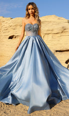 Terani Couture 261P6608 - Sweetheart A-Line Beaded Corset Gown - designer prom dress at Silhouette Dresses