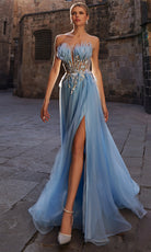 Terani Couture 261P6631 - Applique Sweetheart Mesh Prom Gown - designer prom dress at Silhouette Dresses