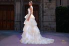 Terani Couture 261P6673 - Print Chiffon Sleeveless Tiered Gown - detail view