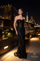 Terani Couture 261E6238 - Beaded Sweetheart Corset Mermaid Gown - designer prom dress at Silhouette Dresses