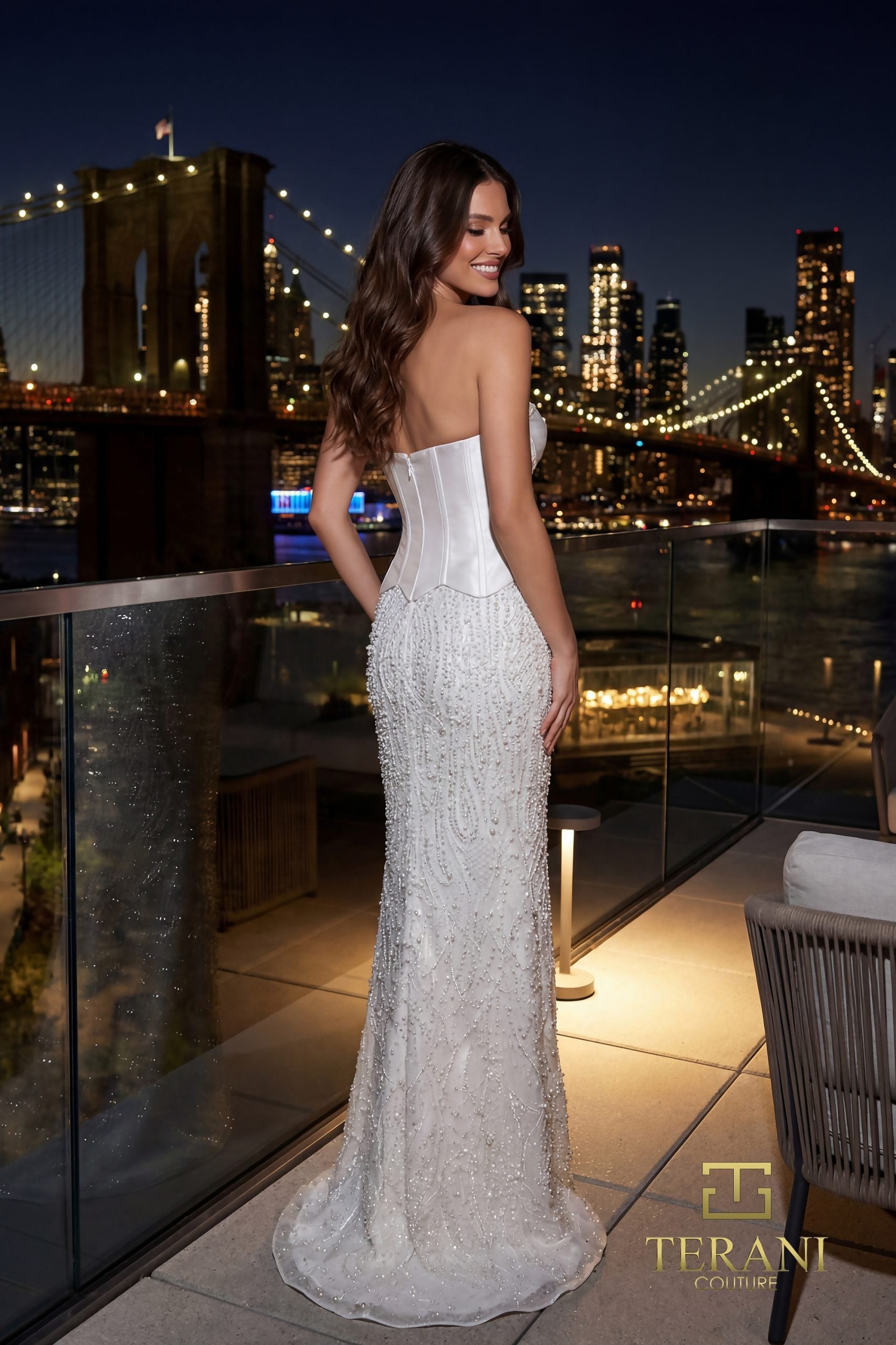Terani Couture 261E6238 - Beaded Sweetheart Corset Mermaid Gown - view 6
