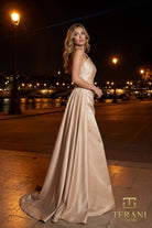Terani Couture 261M6411 - Ruched Bodice Asymmetric Evening Gown - view 5