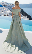 Terani Couture 261M6444 - Off Shoulder Metallic Brocade Gown - view 5