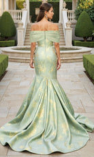 Terani Couture 261M6445 - Brocade Off Shoulder Evening Dress - detail view