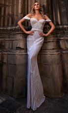 Terani Couture 261P6161 - Off Shoulder Embroidered Organza Gown - designer wedding dress at Silhouette Dresses