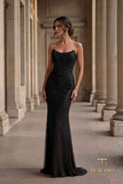 Terani Couture 261P6187 - Scoop Neckline Fishnet Prom Dress - designer prom dress at Silhouette Dresses