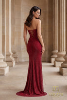 Terani Couture 261P6187 - Scoop Neckline Fishnet Prom Dress - view 4