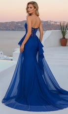 Terani Couture 261P6261 - Lace Corset Prom Dress with Overskirt - view 5