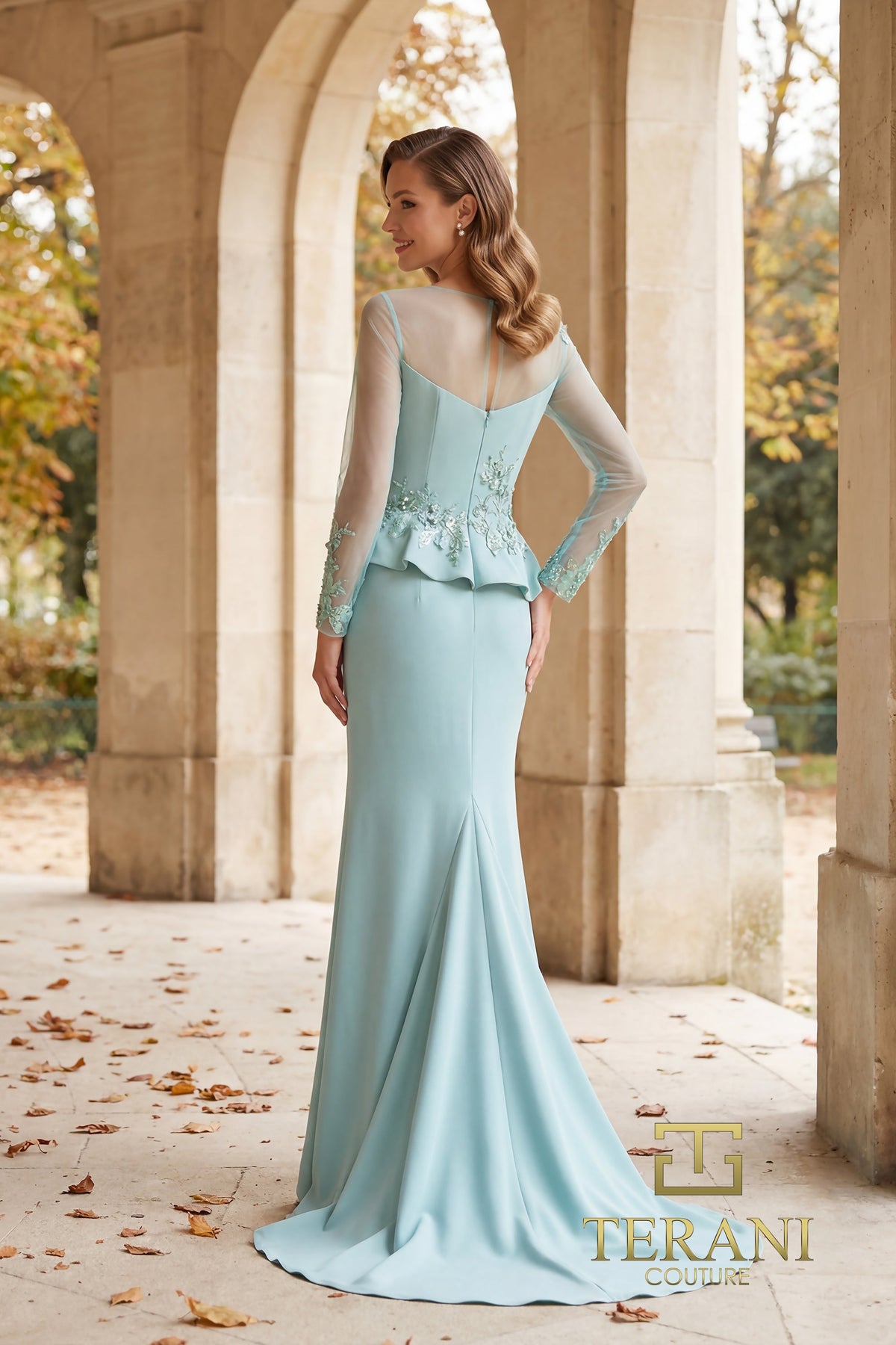 Terani Couture 262M7257 Floral Applique Dress