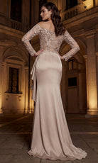 Terani Couture 262E7074 - Long Sleeve Beaded Lace Evening Gown