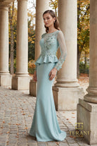 Terani Couture 262M7257 Floral Applique Dress