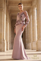Terani Couture 262M7257 Floral Applique Dress
