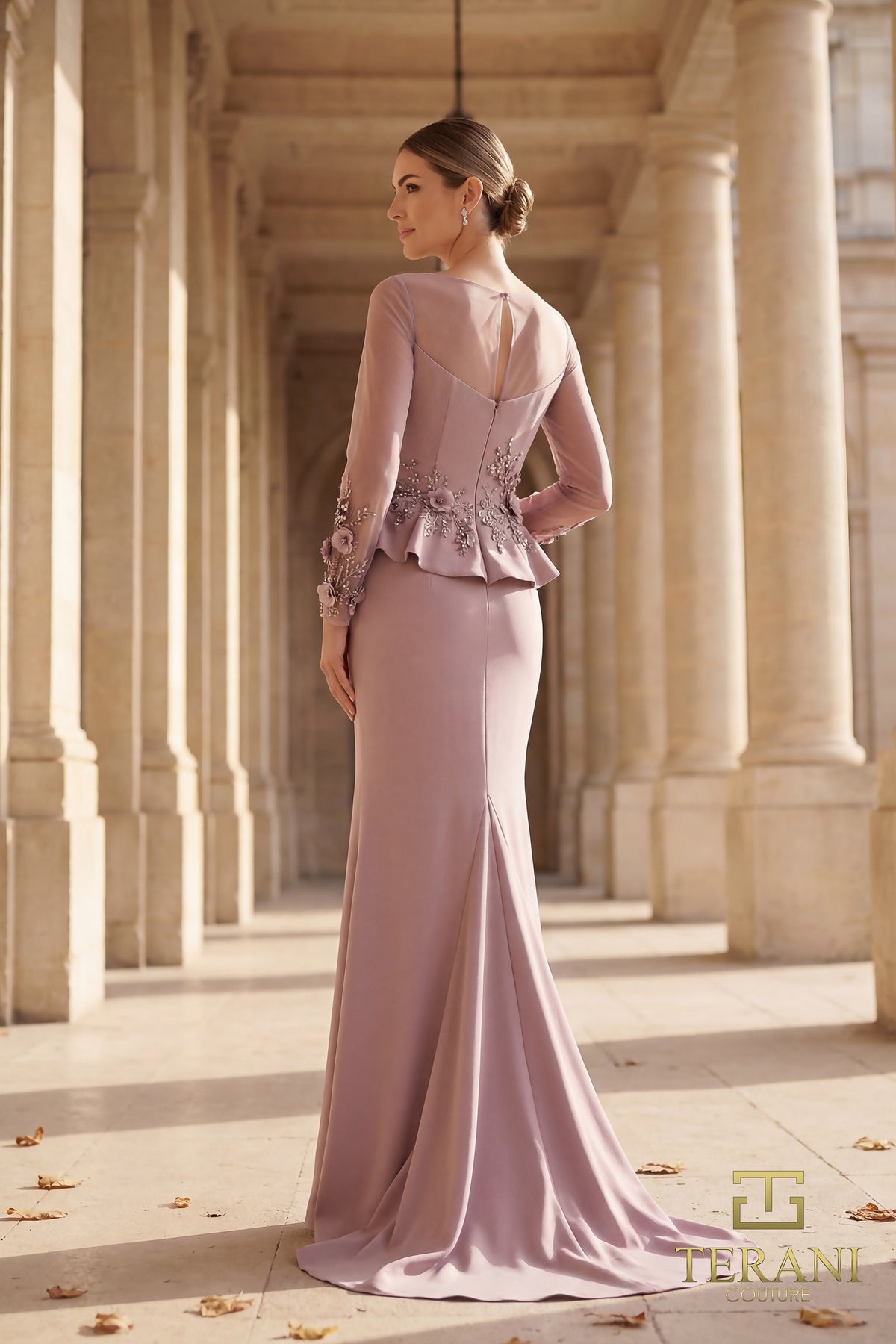 Terani Couture 262M7257 Floral Applique Dress