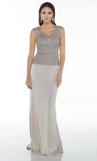 Alyce Paris 27105 - Cap Sleeve Lace Top Evening Gown - designer formal gown at Silhouette Dresses