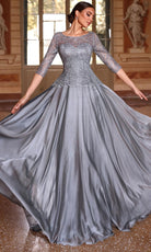 Alyce Paris 27251 - Lace Illusion Bodice A-Line Formal Dress - detail view