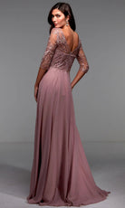 Alyce Paris 27475 - V-Neck Sequin Lace Gown with Sheer Sleeves - view 5