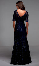 Alyce Paris 27497 - Short Sleeve Patterned Sequin Formal Gown - view 5