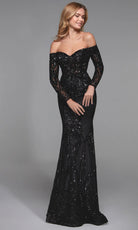 Alyce Paris 27544 - Sequin Off Shoulder Sheath Gown - designer formal gown at Silhouette Dresses