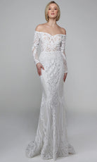 Alyce Paris 27544 - Sequin Off Shoulder Sheath Gown - view 8