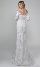 Alyce Paris 27544 - Sequin Off Shoulder Sheath Gown - back view