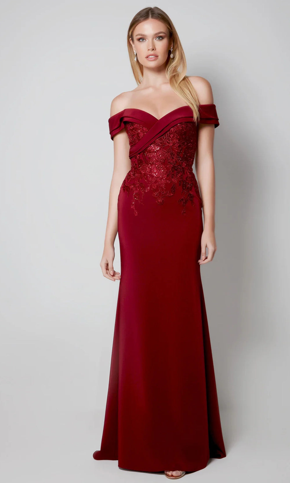 Alyce Paris 27571 - Off Shoulder Beaded Lace Gown - designer formal gown at Silhouette Dresses