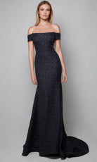 Alyce Paris 27578 - Straight Neckline Textured Sheath Gown - designer prom dress at Silhouette Dresses