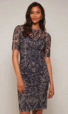 Alyce Paris 27583 - Embroidered Illusion Sheath Dress - view 7