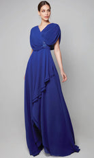 Alyce Paris 27592 - Draped V-Neck Chiffon Dress - designer mother of the bride dress at Silhouette Dresses
