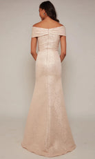 Alyce Paris 27613 - Twisted Off Shoulder Jacquard Dress - view 5