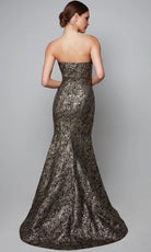 Alyce Paris 27621 - Strapless Jacquard Mermaid Dress - back view