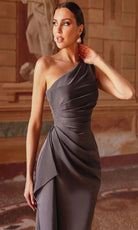 Alyce Paris 27624 - One Shoulder Draped Evening Gown - detail view