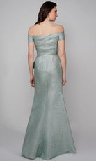 Alyce Paris 27639 - Jacquard Off Shoulder Sheath Gown - view 4