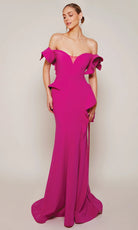 Alyce Paris 27643 - Off Shoulder Ruffle Evening Gown - back view