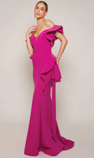 Alyce Paris 27643 - Off Shoulder Ruffle Evening Gown - view 4
