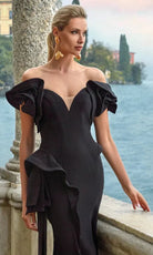 Alyce Paris 27643 - Off Shoulder Ruffle Evening Gown - designer evening gown at Silhouette Dresses