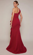 Alyce Paris 27646 - Ruffle One Shoulder Fitted Gown - back view